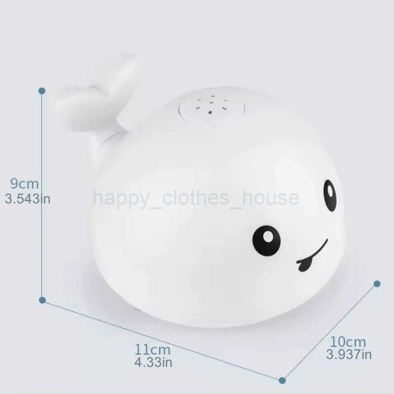 Baby Bath Toys Automatic Induction Simulation Whale Shaped Led Light Sensing Bath Water Spray Whale Toy Childrens Water ToyXJ241207