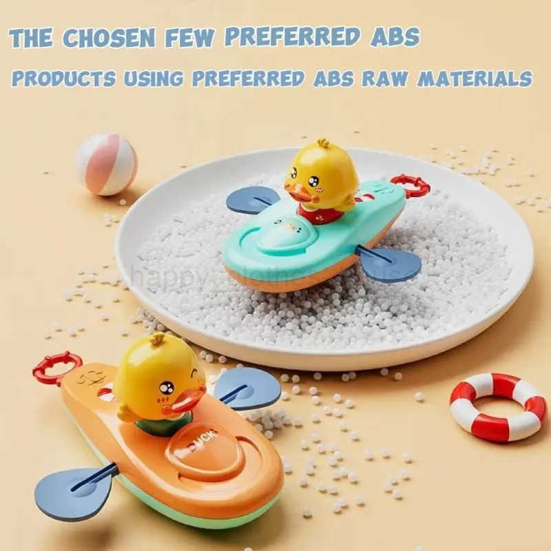 1 Pc Little Yellow Duck Kayak Toy Swimming Pool Bathroom Toy Classic Water Toy Cute Bath Toys Little Yellow Duck BoatinXJ241207