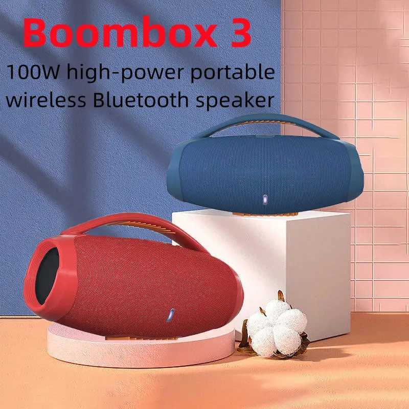 Boombox 3 Wireless wireless connections Speaker 100W High Power Portable Outdoor Ultra Low Bass RGB Stereo TWS Home Speaker Supports TF/AUX/USB X24120