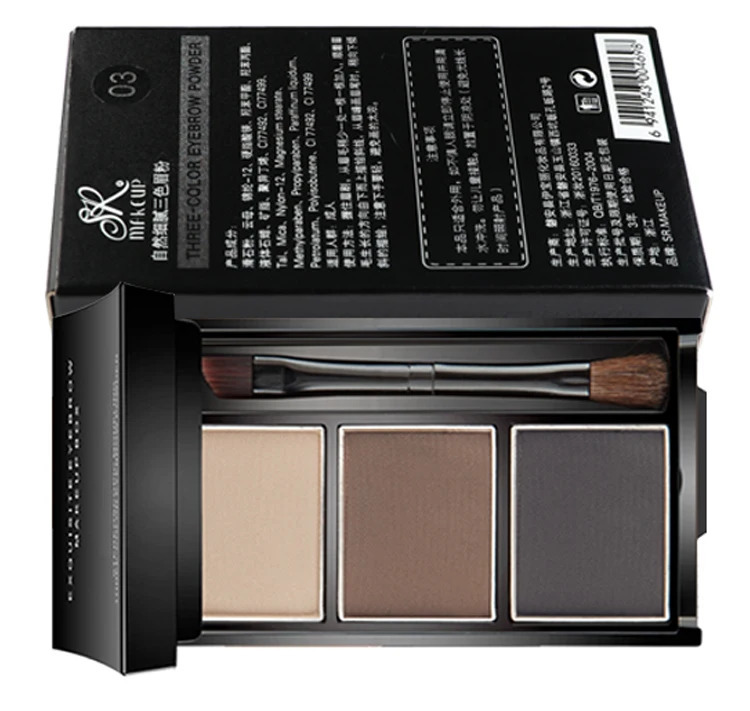 Lasting Eyebrow Powder Waterproof Brow Powder Tint Enhancers Pigment Natrual Eyebrow Shadow Palette with Brush Makeup Cosmetic 241206