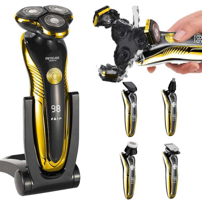 Electric Shavers For Men Rechargeable Men Electric Razor USB 3Blades Portable Water Proof Shaving Machine ZOZEN Electric ShaversXJ241207