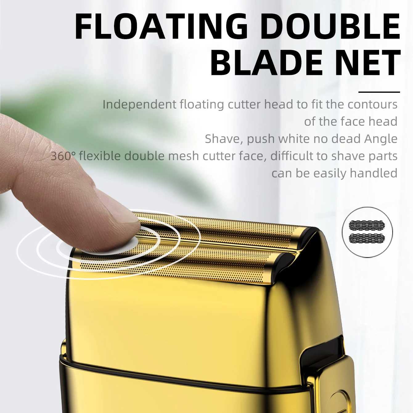 Kemei Shaver Professional Razor Electric Shaver Reciprocating Shaving Machine Portable Beard Trimmer Rechargeable Shaver For MenXJ241207