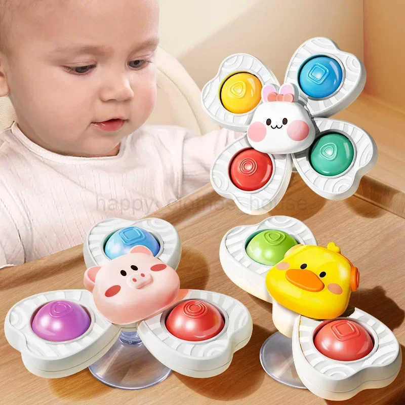 Baby Sucker Spinning Toys Children Bath Montessori Education Rotating 3 Years Bathroom Toys for Toddler Infant Toys for BabyXJ241207