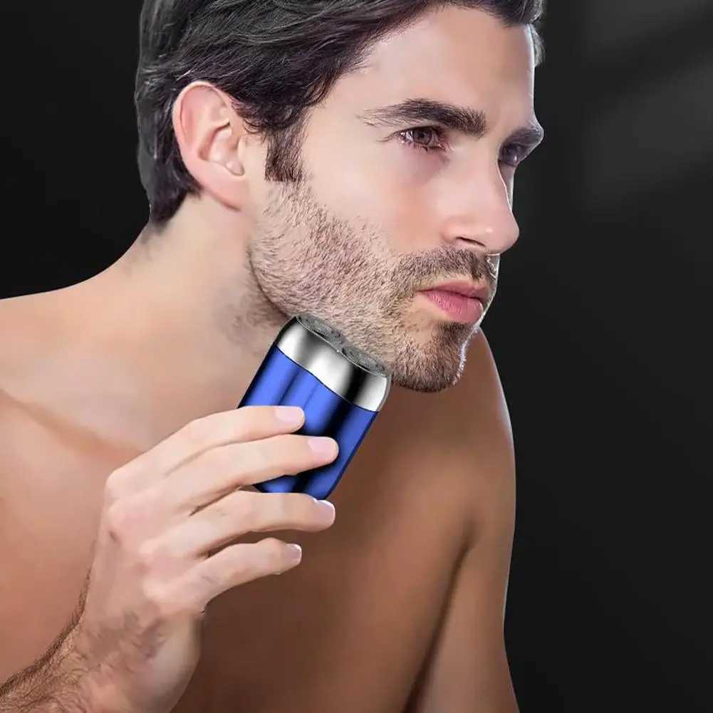 Mens New Double-headed Mini Magnetic Shaver Type-c Charging Silent Washable Electric Shaver Portable Men Electric RazorXJ241207