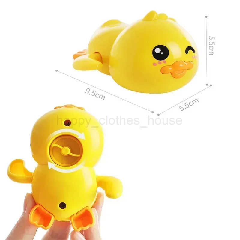 Bath Toys Cute Swimming Duck Bath Toys for Toddlers 1-3 Floating Wind Up Toys for Boy Girl New Born Baby Bathtub Toddler ToyXJ241207