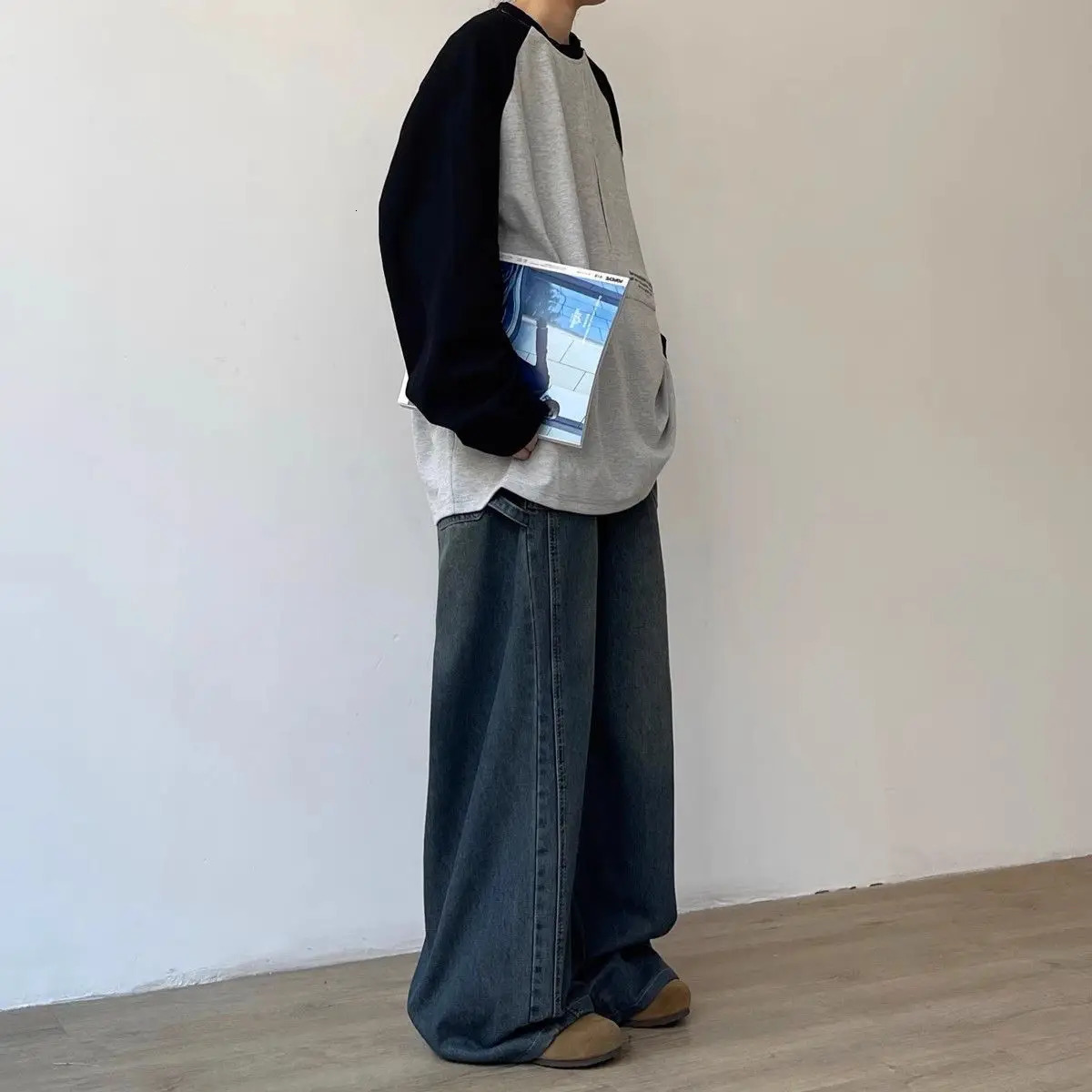Summer American Street Mens and Womens Fashion Retro Straight Loose Jeans Couple Wash Wide Leg Casual Pants y2k 241204