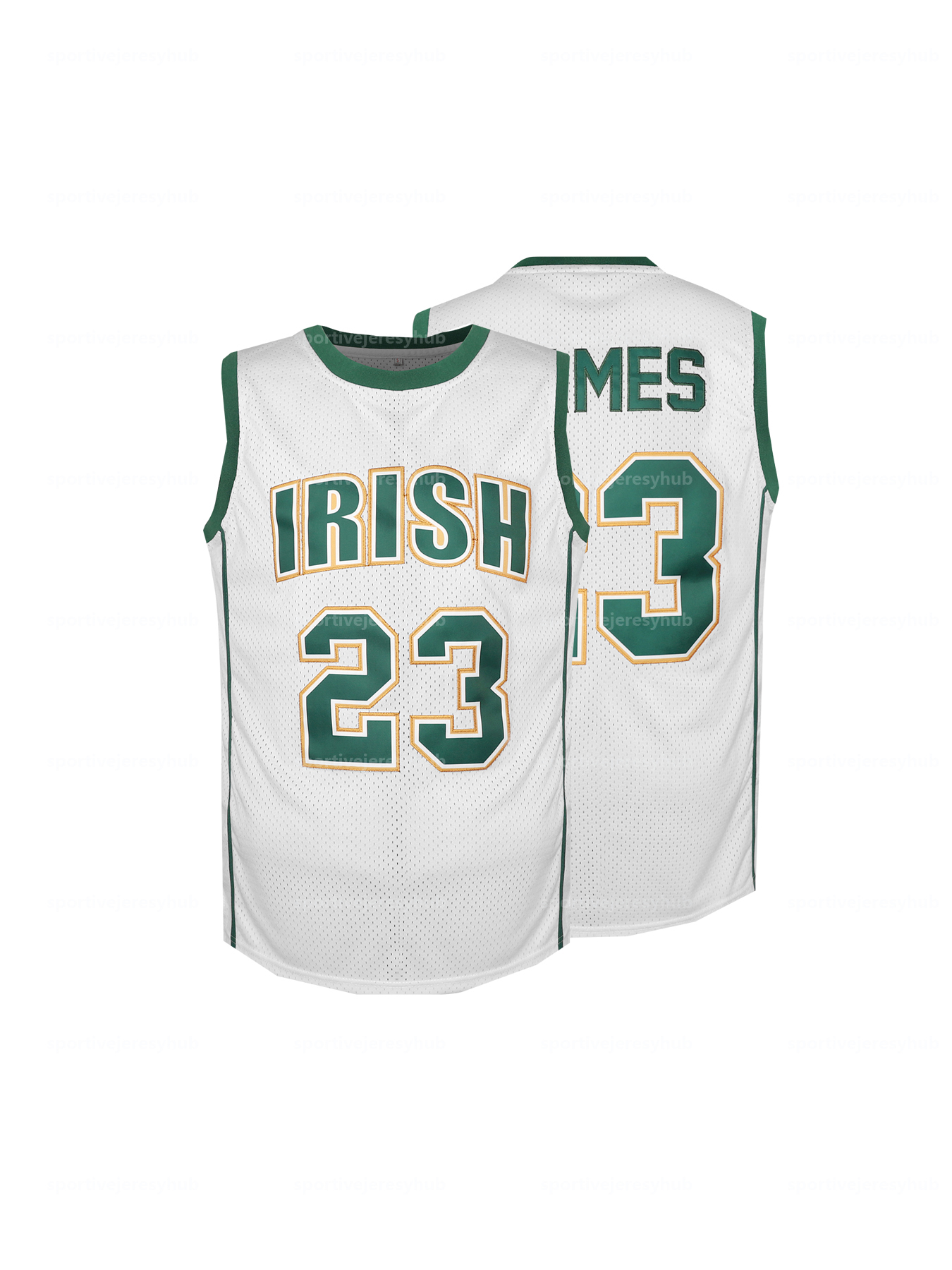 IRISH 23 JAMES IN STOCK Wholesale BASKETBALL Jeresys Embroidered Letter Hygroscopic Quick Drying, Wear-Resistant And Wrinkle-Resistant, Light Weight