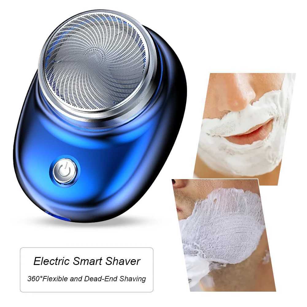 Portable Shaving Machine for Men Travel Attire Electric Shaver USB Rechargeable Mini Pocket Waterproof Shaver Gift for FatherXJ241207