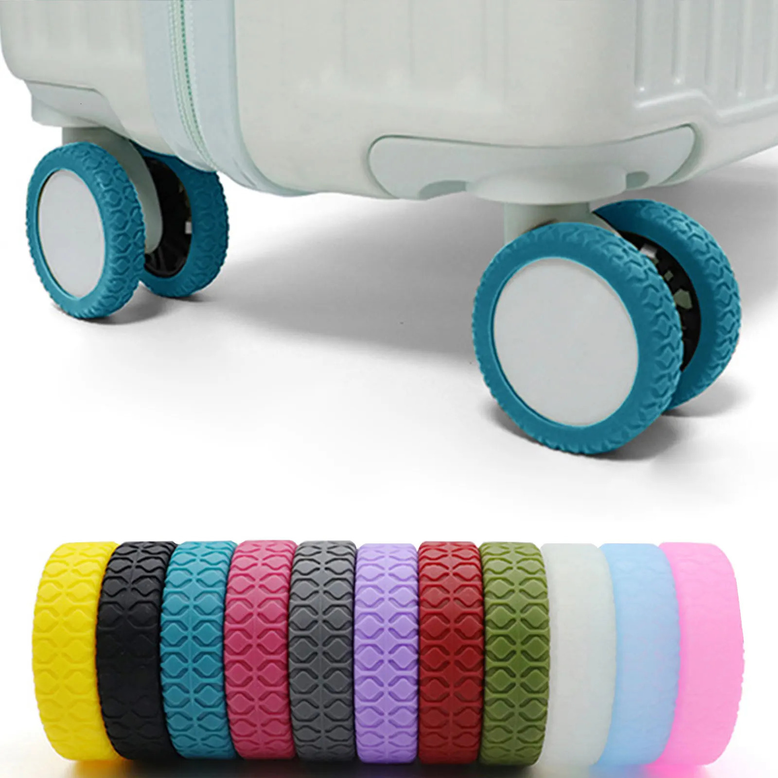 Luggage wheel protection luggage compartment small parts wear-resistant silicone protective cover suitable for most rotating wheels 241205