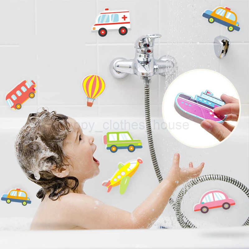 Children Bathroom Stickers Toys Baby Cognitive Soft EVA Animals Sticker Floating Foam Bath Toys for Kids Baby Water Bathtub ToysXJ241207