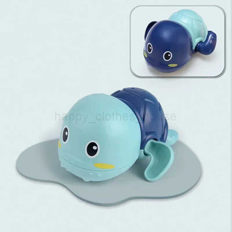 Clockwork Baby Bath Toys Cute Turtles Swimming Pool Toys Water Bathing Summer Bathroom Toys For KidsXJ241207
