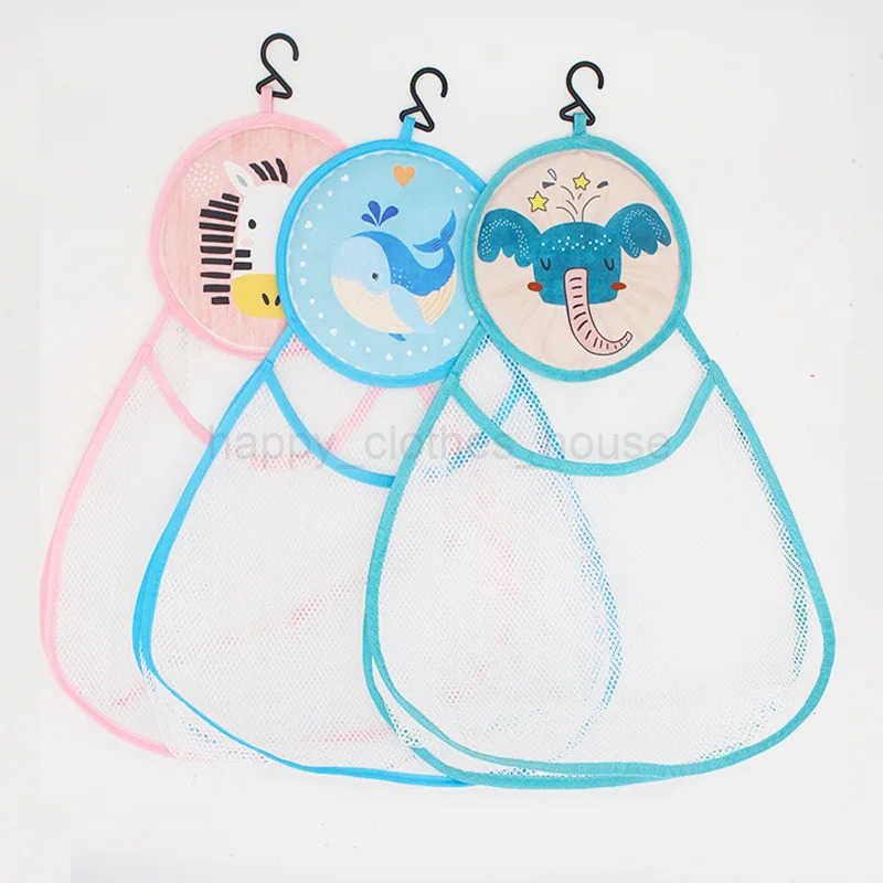 New Cute animal Bath Toys Kids Baby Tidy Storage Suction Bathroom Bathtub Doll Hanging Bag Basket Mesh Storage Bag Water ToysXJ2413258