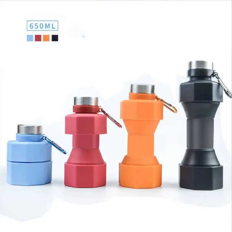 Sports water silicone retractable folding coffee cup outdoor travel tool foldable fitness bottle Z260202