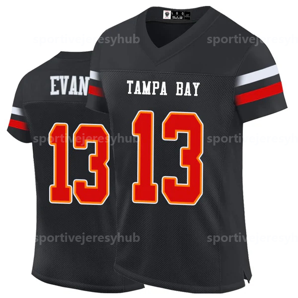 Custom Mens/Youth Football Stitched Jerseys 6 Baker Mayfield 13 MikeEvans 12 TomBrady 25 LeSean Antoine WinfieldJr. Buccaner American Football Jersey