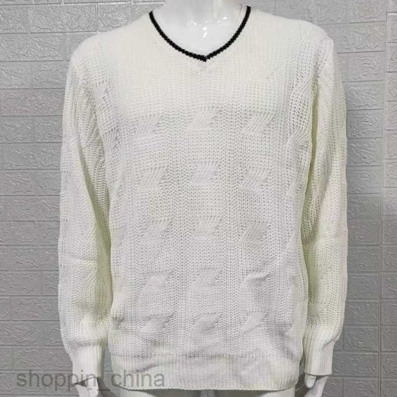 Men's Sweaters V-neck sweater men fashion slim fit long sleeved knitted top 2024 autumn/winter new sweater