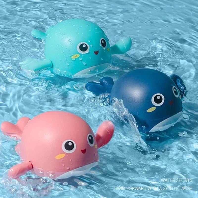 Animal Baby Bathing Toy Cute Duck Bathroom Bathtub Toys Fun Baby Bath Toys Swimming Dolphins Pool Game for ToddlerXJ241207