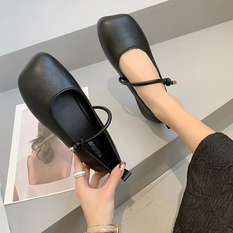 Womens casual flat bottomed boat shoes ballet dancer round toe autumn womens comfortable soft and shallow 241206