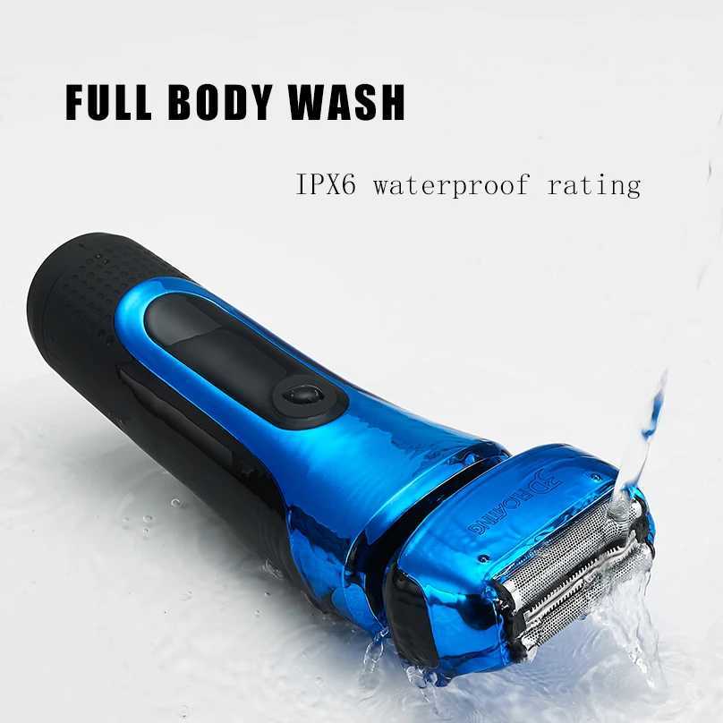 New Mens Electric Shaver LCD Shavers For Men Reciprocating Razor Facial Wet Dry Shaving Machine Washable Portable USB ChargingXJ241207