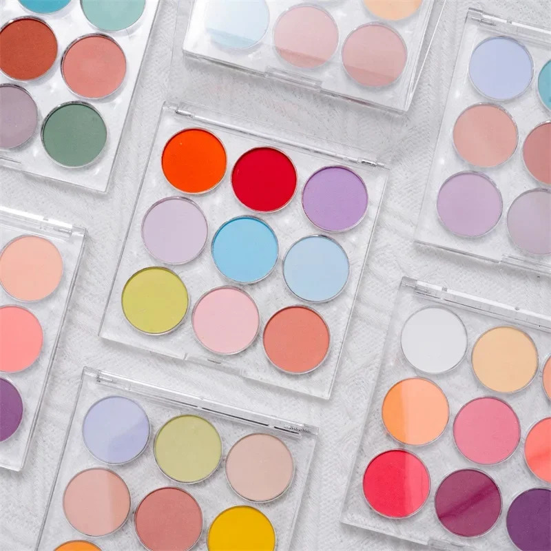 HNDO Spring Summer 9 in 1 Case Solid Powder Gradient Powder Nail Glitter for Nail Art Decor Manicure Pigment Dust 241206