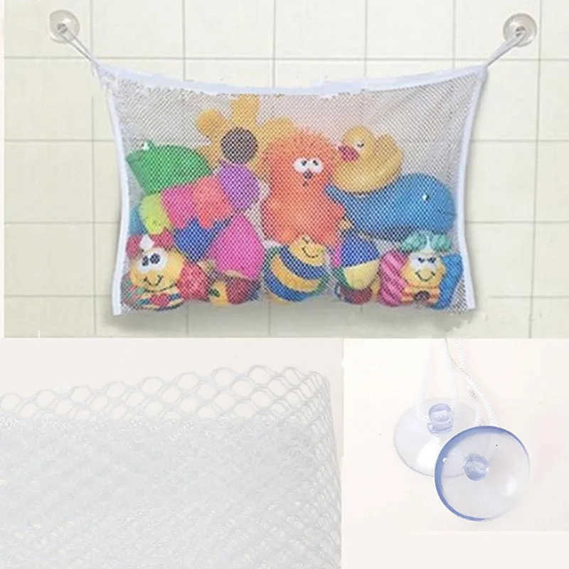 Baby Bathroom Mesh Bag Child Bath Toy Bag Net Suction Cup BasketsXJ241207