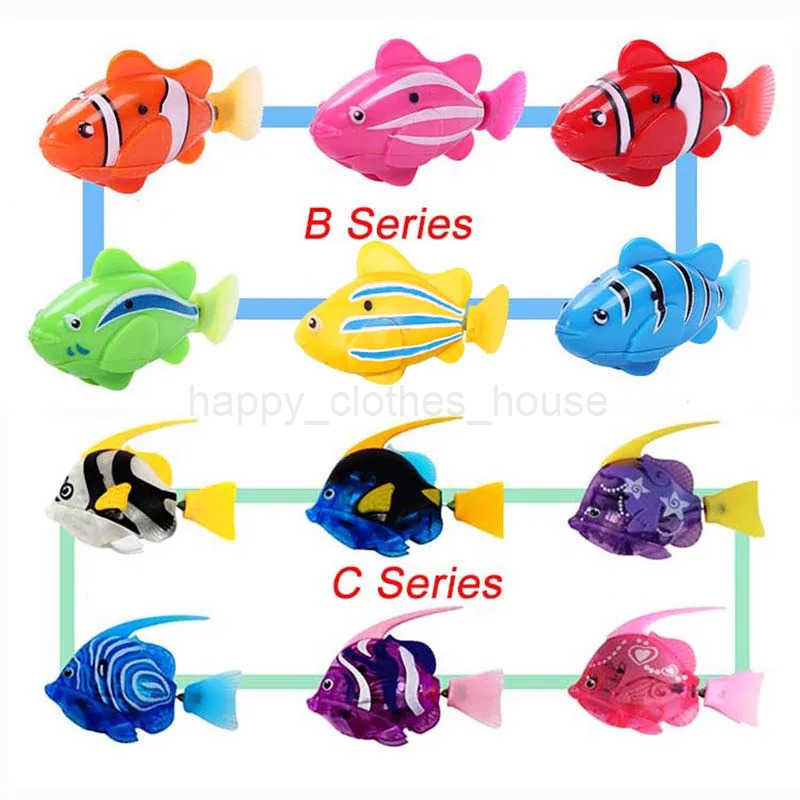 Flash Swimming Electronic Fish Pet Bath Toys Battery Powered Swim for Children Kids Bathtub Fishing Tank Decoration GiftXJ241207