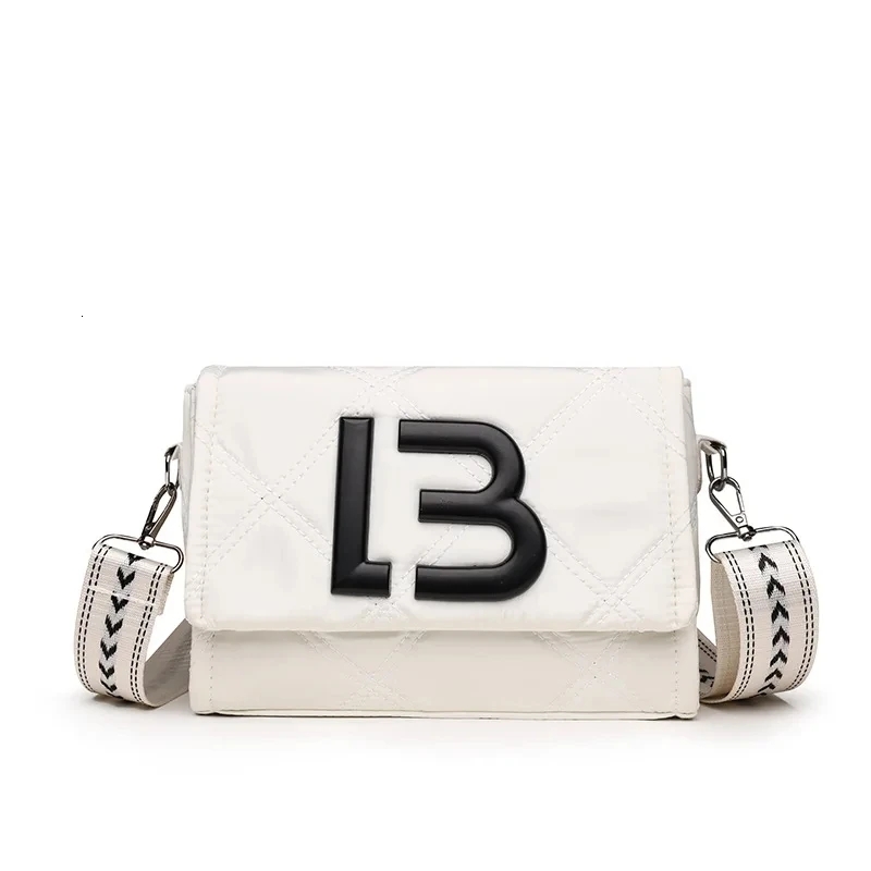 Popular Women's Small Square Bag New Fashionable Diamond Grid Embroidery Thread Shoulder Crossbody Bag Simple And Versatile Designer Women's