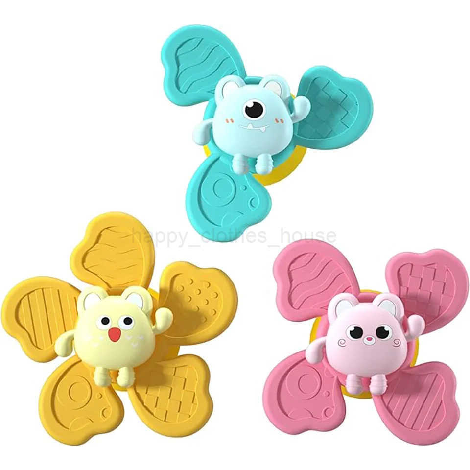 Baby Bath Toys Funny Bathing Sucker Spinner Suction Cup Rattles Fidget Educational ToysChristmas Birthday Gifts for KidsXJ241207