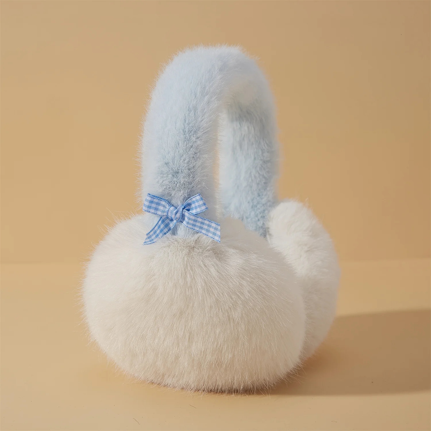 Fashionable and cute bow knot earmuffs high-quality rabbit fur warm earmuffs for girls birthday parties as gifts 241205