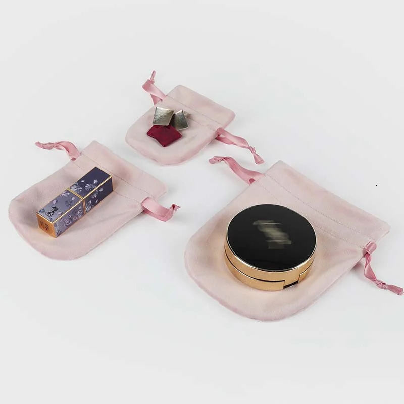 50 round bottom brushed flannel gift jewelry candy bag jewelry display packaging bag wedding gift party decoration bag 241206