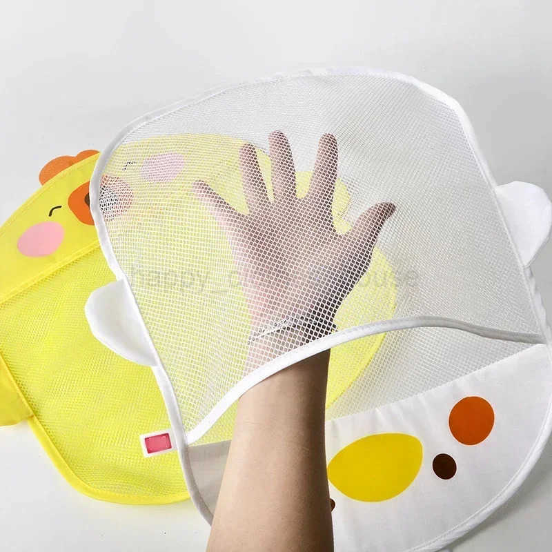 New Duck Baby Bathroom Mesh Bag Sucker Design for Bath Toys Kids Animal Shapes Cloth Sand Toys Storage Net Bag Bath ToyXJ241207