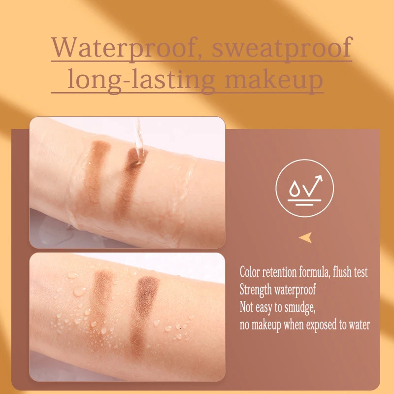 Two Colors Eyebrow Powder Makeup Palette Waterproof Shade for Eyebrow Enhancer Cosmetic Brush Mirror Box Make Up Tools Set 241206