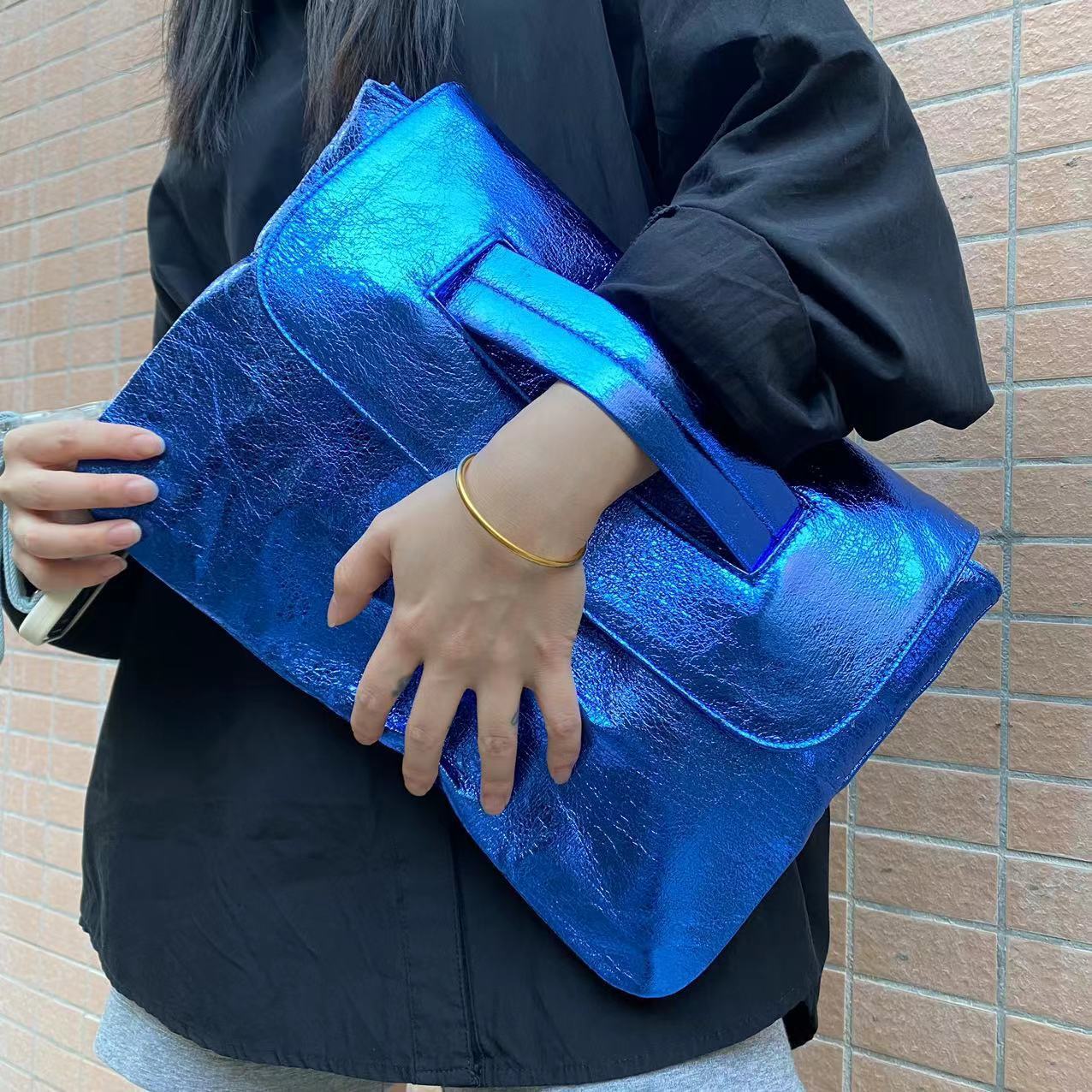 2023 New PU Crossbody Single Shoulder Strap Set Handbag Large Capacity Storage Bag Official Document