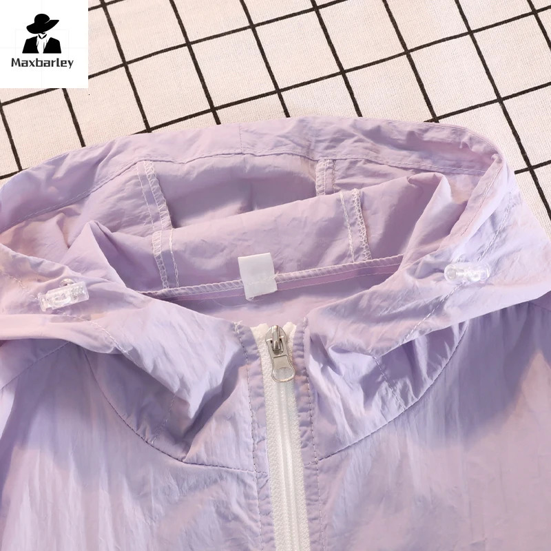 Summer Coat Men Women Lightweight Colorblock Sunscreen Fishing Running Clothes Outdoor Casual Quickdrying Skin Windbreaker 241202