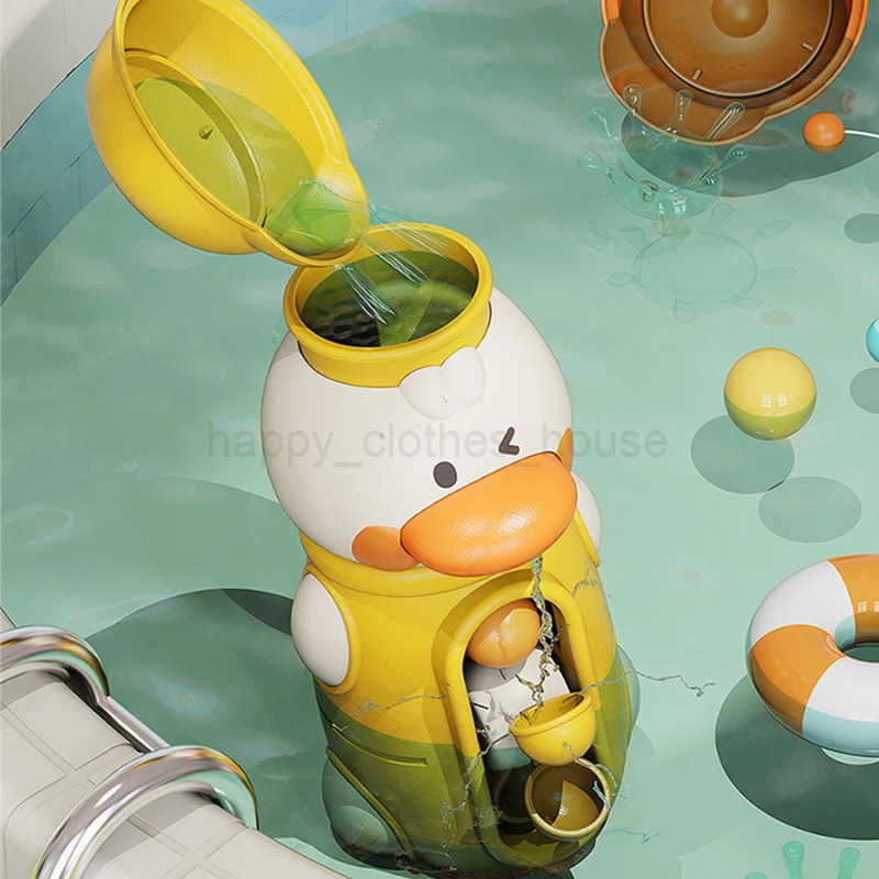 New Cute Duck/Elephant Baby Shower Bath Toys Children Water Play Spinner with Suction Cup Waterwheel Games for Kid BathroomXJ241207