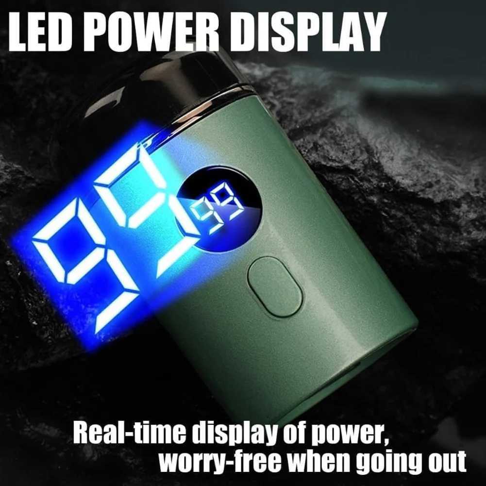 Mini Electric Shaver Portable Powerful Storm Razor for Men Women Wet and Dry USB Rechargeable Power Display Body Hair TrimmerXJ241207