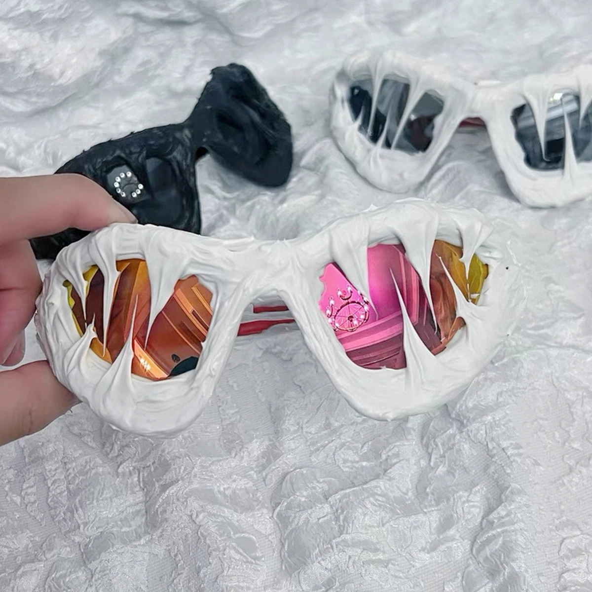 personality spiky retro Victorian steampunk goggles welding punk gothic role-playing party mens glasses outdoor 241206