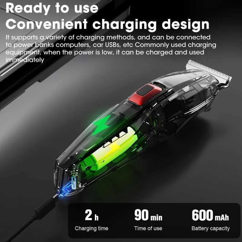 RESUXI 071 Professional Hair Clipper Wireless Hair Trimmer Hair Cutting Machine Electric Zero Cutting Machine Trimmer for MenXJ241207