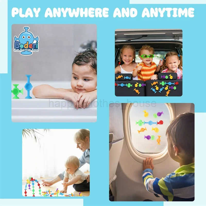 114/PCS Baby Shower Suction Cup Toys For Kids Ages Suction Toys Sensory Toys Bath Travel Toys Suction Cup Toys SiliconeXJ241207