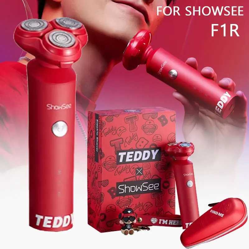For Showsee Electric Shaving Chinese Red Triple Blade Shaving Razor F1R Wet and Dry Rechargeable Men Electric Shavers for FaceXJ241207