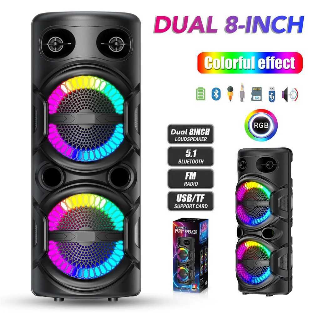 3000W portable wireless connections speaker subwoofer bass system party DJ charging LED light loud speaker X241207