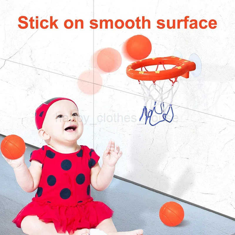 Baby Kids Mini Basketball Bathtub Water Play Set with 3 Balls Funny Shower Bath Fun Toys for Toddlers Educational and SafeXJ241207