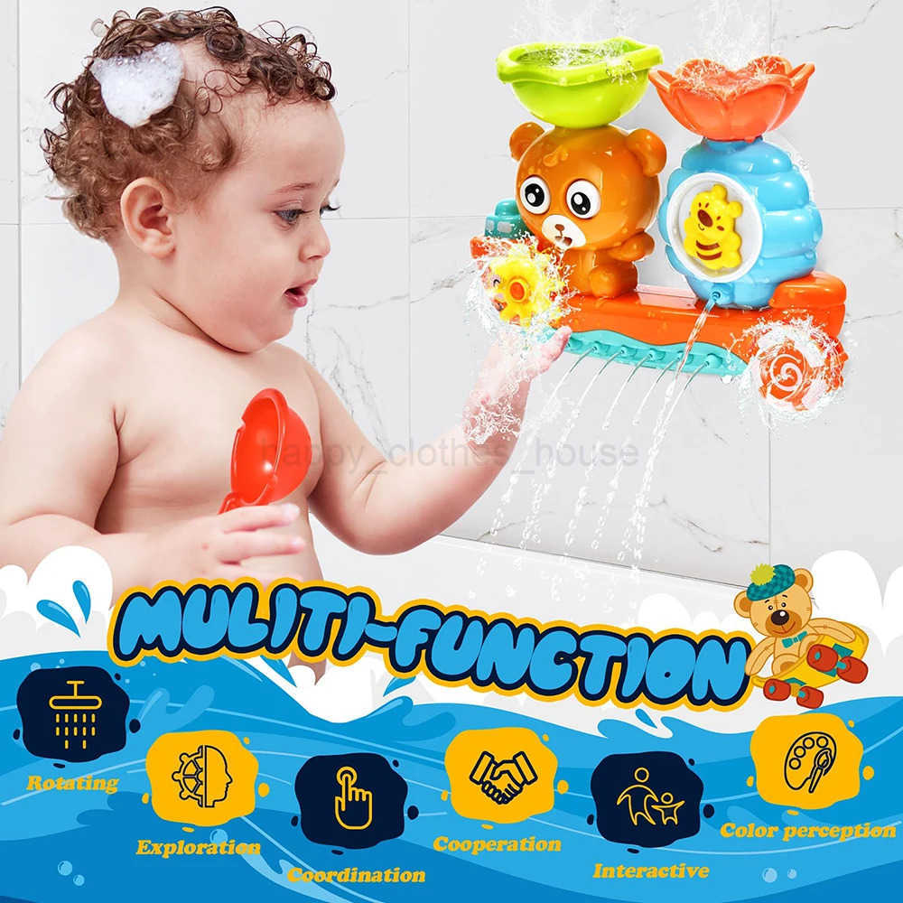 Baby Bath Toy Wall Sunction Cup Track Water Games Children Bathroom Monkey Caterpilla Bath Shower Toy for Boys Girls Kids GiftsXJ241207