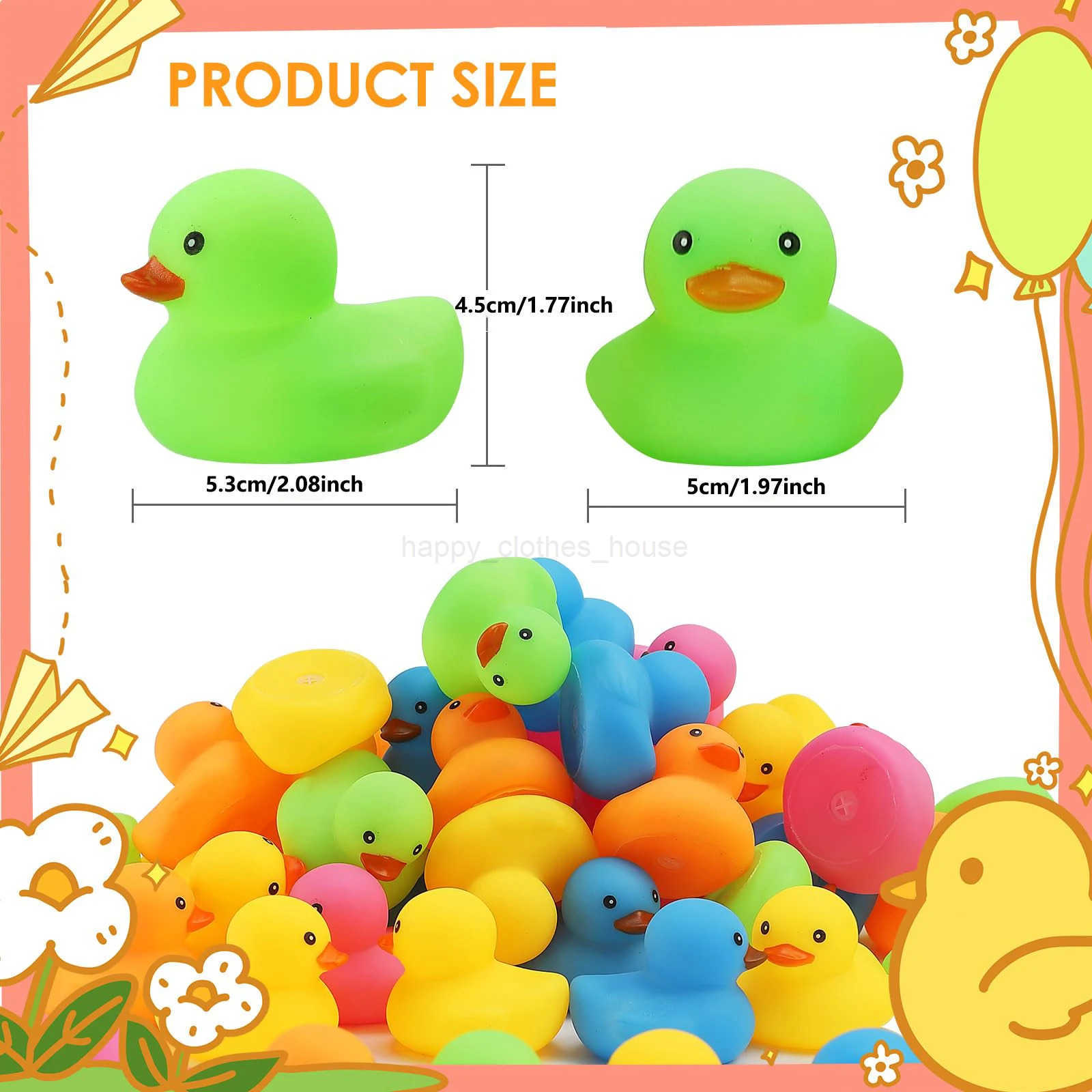 Mini Rubber Ducks Bath Toy for Kids And Toddlers Multicolor Bathtub Little Duckies for Baby Shower Pool Activi Christmas GiftsXJ241207