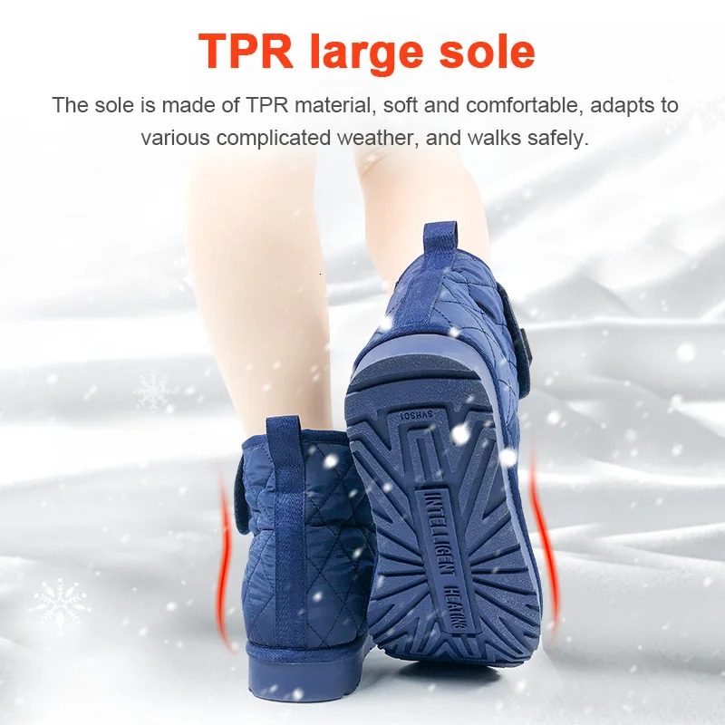 Savior Winter Rechargeable Battery Shoes Mens Skating Sneakers Womens Indoor Cotton Boots Fashion 241206
