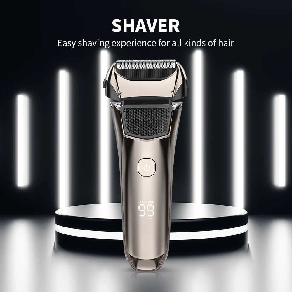 hiena Shaver Professional Razor Electric Shaving Machine Portable Beard Trimmer Rechargeable Razor Mini Shaver for MenXJ241207