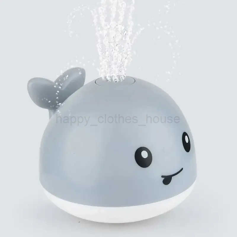 Baby Bath Toys Automatic Induction Simulation Whale Shaped Led Light Sensing Bath Water Spray Whale Toy Childrens Water ToyXJ241207