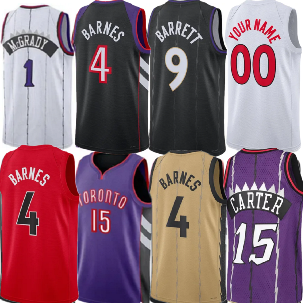 Custom Basketball jerseys Scottie Barnes RJ Barrett Gradey Dick TOR Raptorrs Immanuel Qchai Agbaji Carter jersey