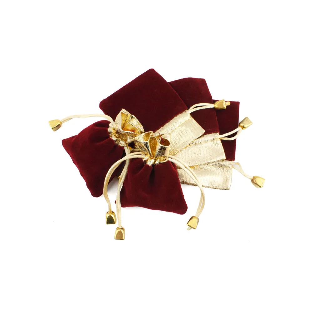 Elegant velvet bag Lint bag flannel jewelry bag Charpie Motarium cotton flannel gold-plated packaging bag 50 pieces/batch 241206