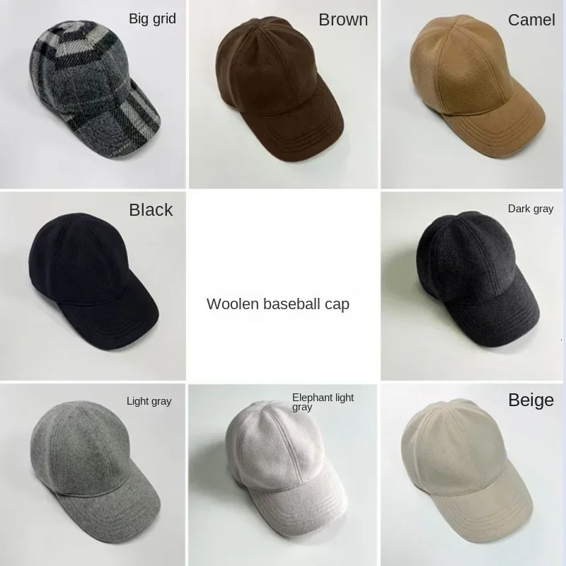 baseball cap Nordic autumn and winter wool INS blogs same wool warm and fashionable casual sun hat 241206