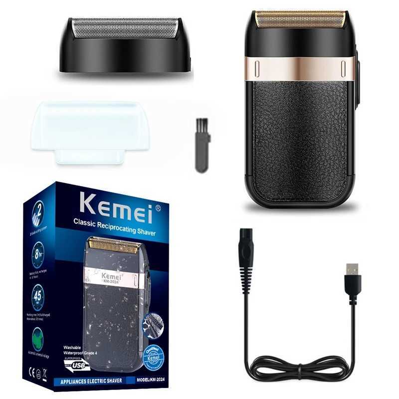 Original Kemei Powerful Rechargeable Beard Electric Shaver For Men Bald Head Shaving Machine Washable Electric Razor Wet DryXJ241207